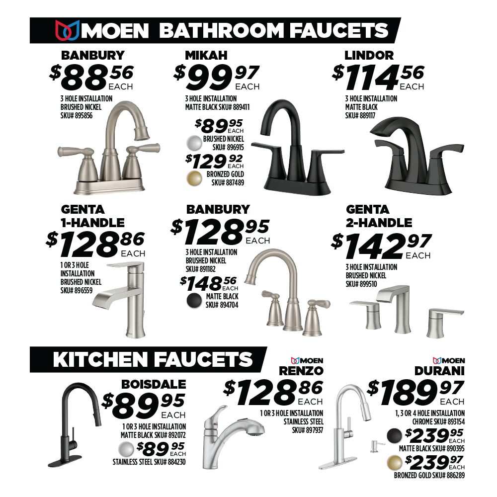 Bathroom and Kitchen Faucets