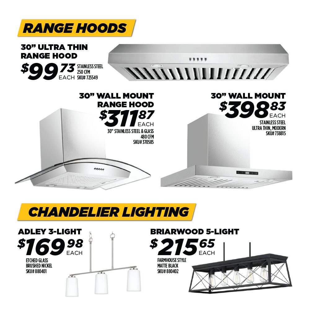 Builder Buy range hoods